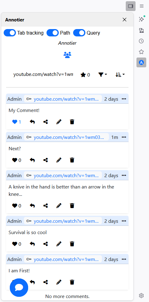 Diagram showing the Annotier sidebar overlaying a webpage with highlights and comments